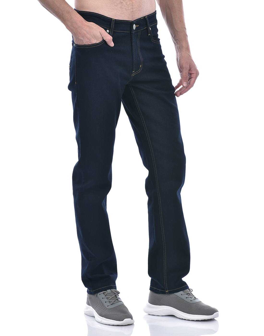 Numero Uno Men Solid Dark Blue Jeans
